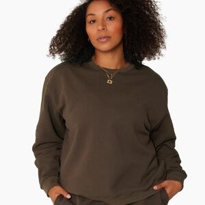 Set Active Heavy Cotton Crewneck in “Brownstone”